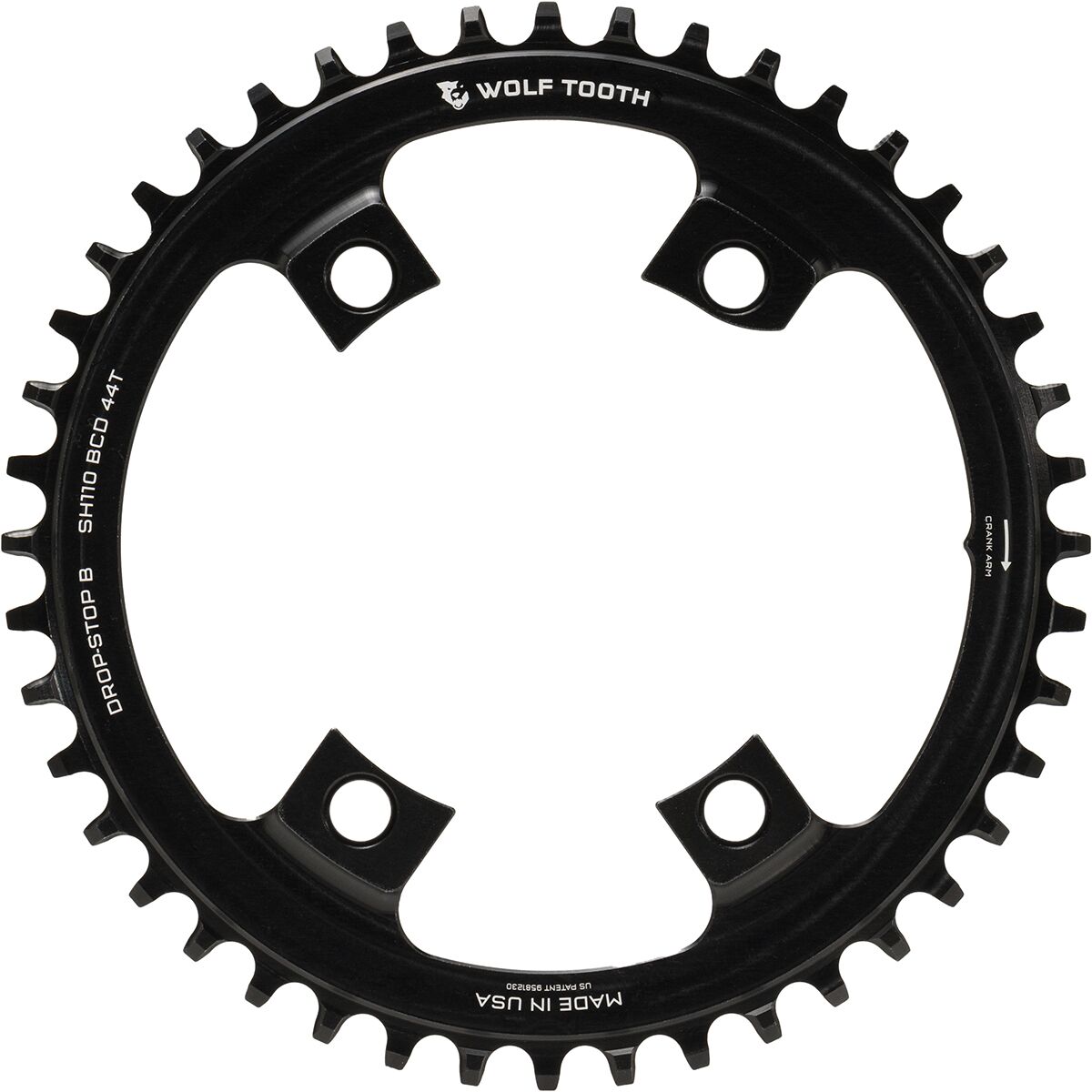 Wolf Tooth 96 BCD Chainring - 34t Asymmetric Drop-Stop for Shimano Cranks