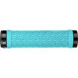 Cyan/Black Ano Lock Rings