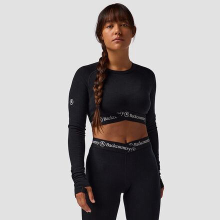 Cedars RWS Merino Lt-Wt Baselayer Cropped Crew Top - Women's
