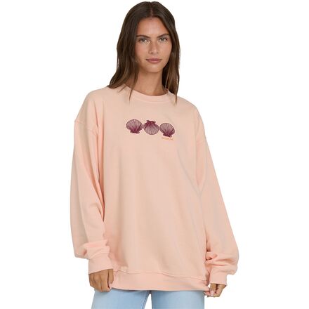 Billabong - Chasing Horizons. Crew Fleece Pullover - Women's - Light Peach