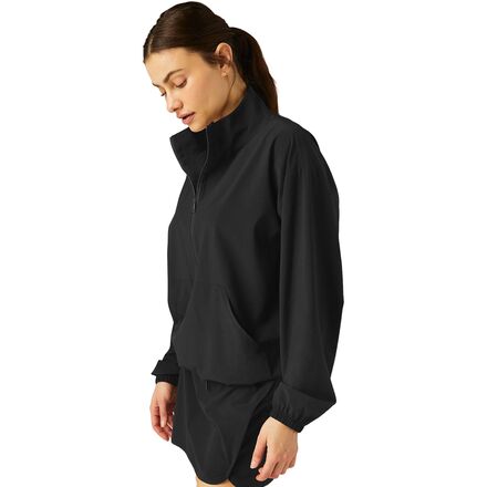 (取寄) ビヨンドヨガ レディース イン ストライド 1/2 ジップ プルオーバー Beyond Yoga women Beyond Yoga In Stride 1/2 Zip Pullover True Black TRUBLA.jpg