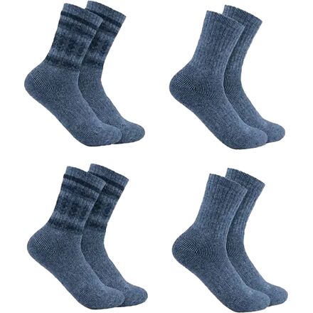 Synthetic-Wool Blend Crew Sock - 4-Pack - Women's