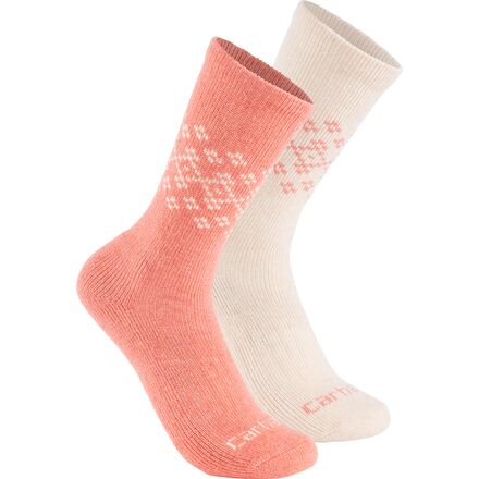 Synthetic-Wool Blend Fairisle Crew Sock - 2-Pack - Women's