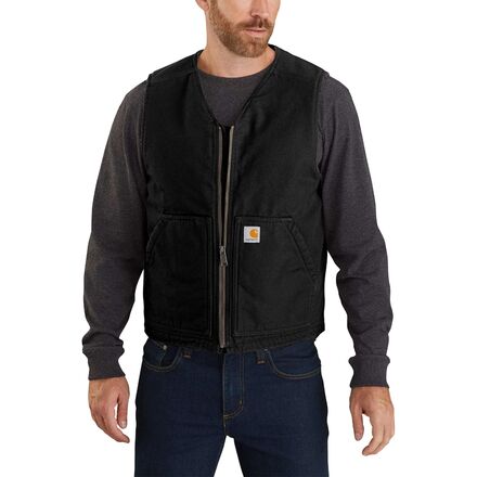 Washed Duck Sherpa Lined Vest - Men's