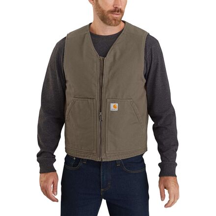 Washed Duck Sherpa Lined Vest - Men's
