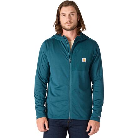 Force Relaxed Fit Full-Zip LS Hooded T-Shirt - Men's