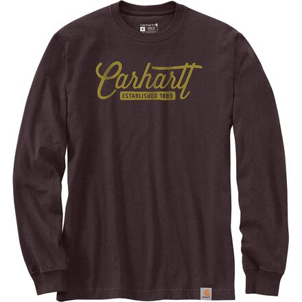 Loose Heavyweight LS Script Graphic T-Shirt - Men's