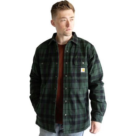 Relaxed Fit Flannel Sherpa-Lined Shirt Jacket - Men's