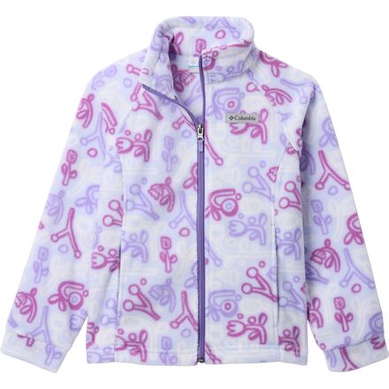 Columbia Benton Springs II – Giacca In Pile Stampata Per Ragazzi, Everblue Blossoming, Taglia M – Calda, 250g, Con Tasche Con Cerniera - 3