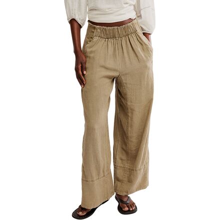 Free People - Days End Linen Pull On Pant - Women's - Caiman
