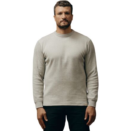Waffle Knit Thermal Crewneck Top - Men's