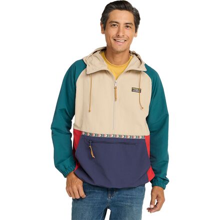 L.L.Bean - Mountain Classic Multi Color Anorak - Men's - Light Khaki/Dark Steel Gray