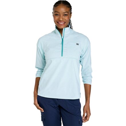 Everyday SunSmart 1/4-Zip Color Block Woven Shirt - Women's