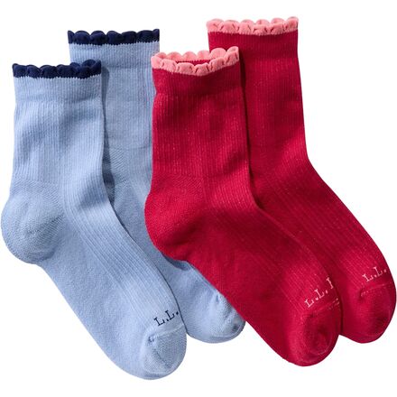 Scalloped Edge Micro Crew Sock - Women's - 2-Pack