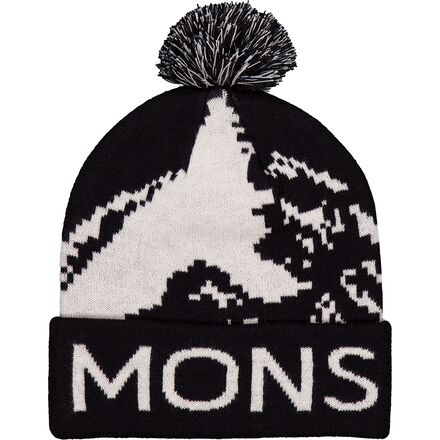 Mtn Pixel Merino Pom Pom Beanie