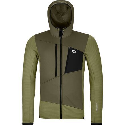 Fleece Grid Hooded Jacket - Men's