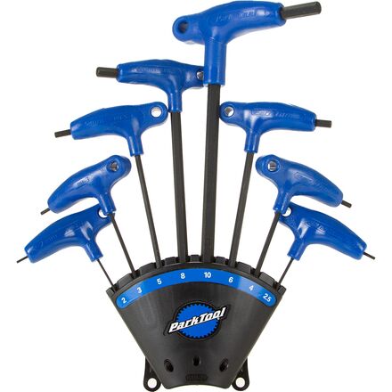 Park Tool - PH-1.2 P-Handled Hex 8pc Wrench Set + Holder - Black/Blue