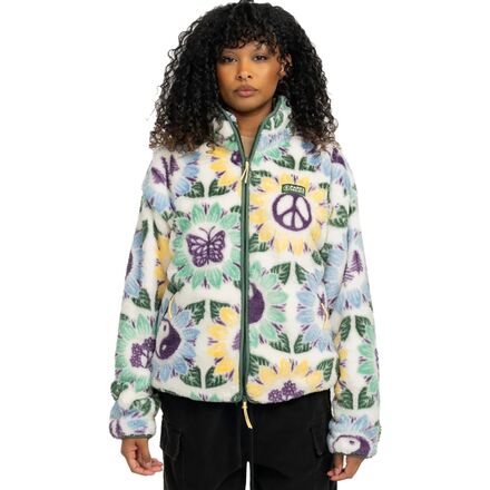 Nature In Bloom Faux Shearling Jacket - Women's
