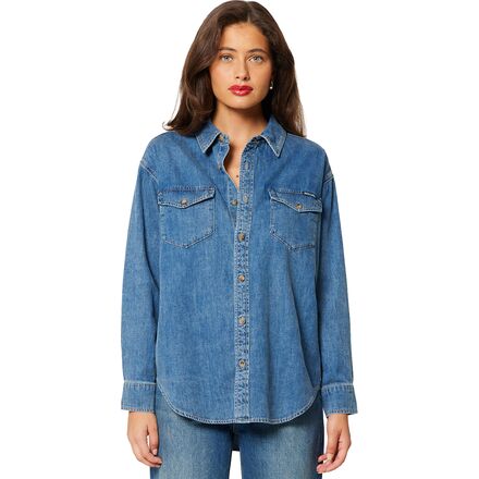 Classic Denim Worn Shirt - Women's