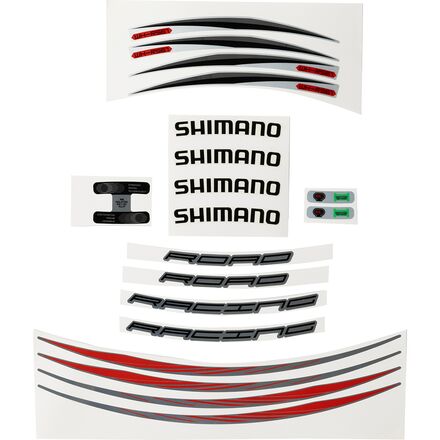Shimano - Wh-R561 Single Wheel Sticker Kit - Black/Red