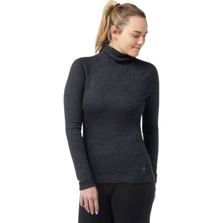 Thermal Merino Rib Turtleneck Top - Women's