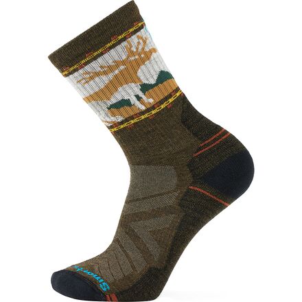 Hike Light Cushion Mountain Moose Crew Sock - Men's