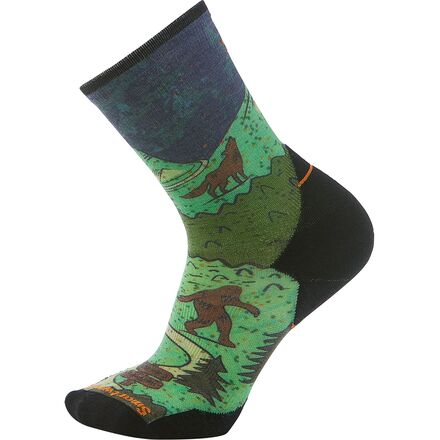 Trail Run Targeted Cushion Neature Print Crew Sock - Men's