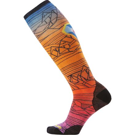 Smartwool - Ski Zero Cushion Geo Peaks Print OTC Sock - Men's