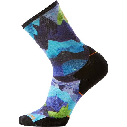 Trail Run Targeted Cushion Summit Sector Print Crew Sock