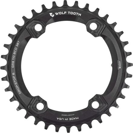 Drop Stop B Asymmetric 4-Bolt Shimano GRX Chainring