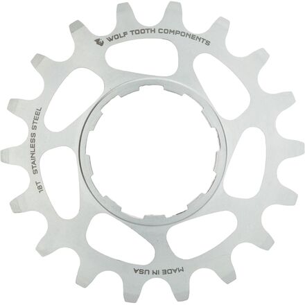 Wolf Tooth Components - Single Speed Stainless Steel Cog - Silver